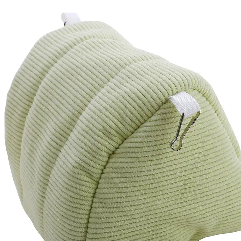 Gray & yellow corduroy fleece bird cage parrot bed bedroom hut