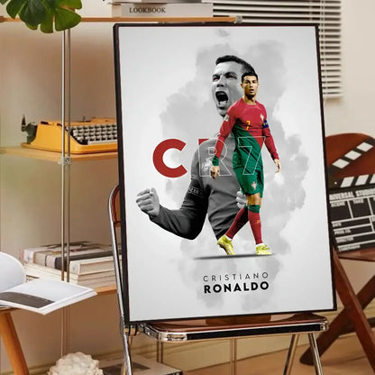 Modern red & green cr7 self-adhesive art poster bedroom decor