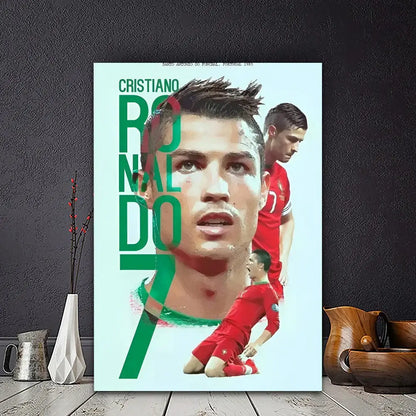 Modern red & green cr7 self-adhesive art poster bedroom decor