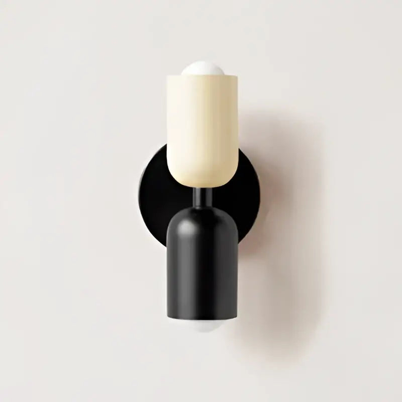 cream double head wall lamp bedroom olive green & black