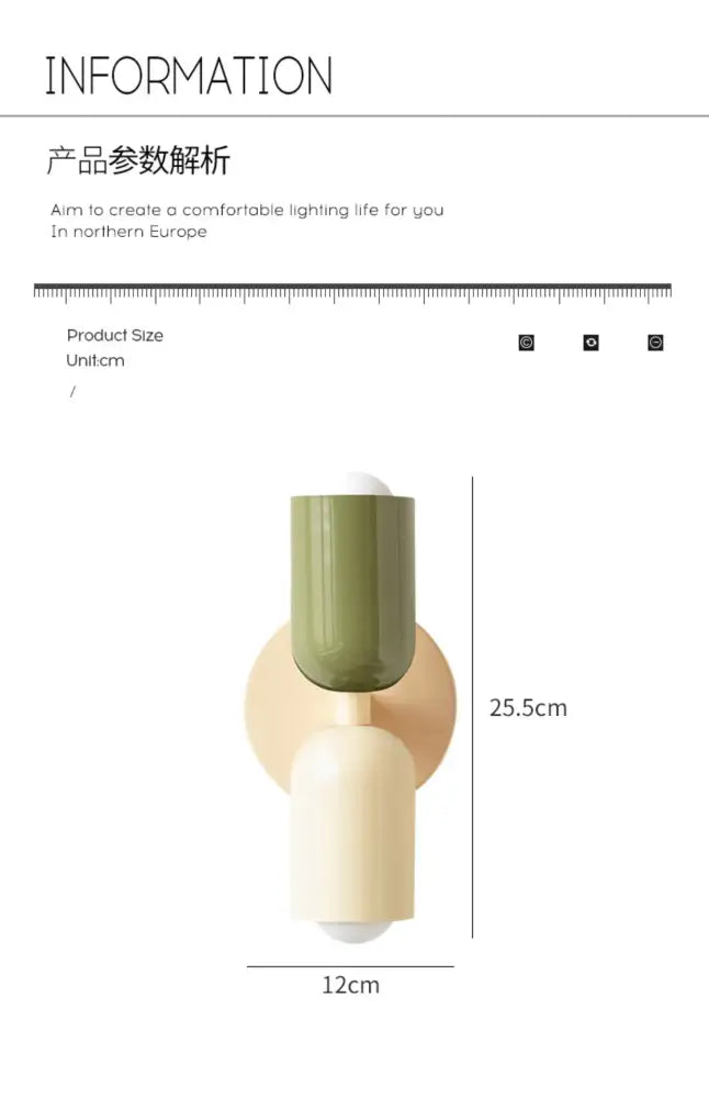 cream double head wall lamp bedroom olive green & black