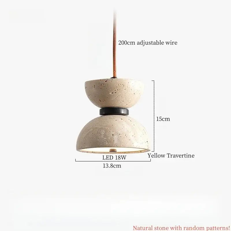 cream glass led pendant light with wood ears for bedroom