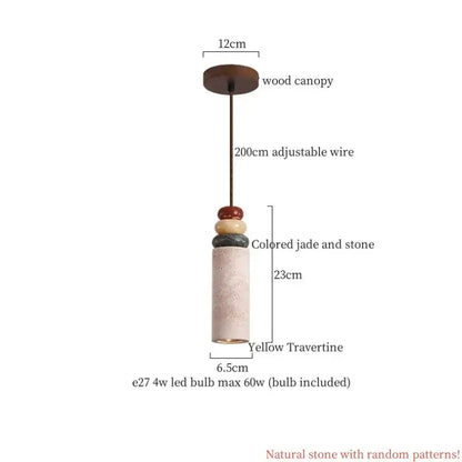 cream glass led pendant light with wood ears for bedroom