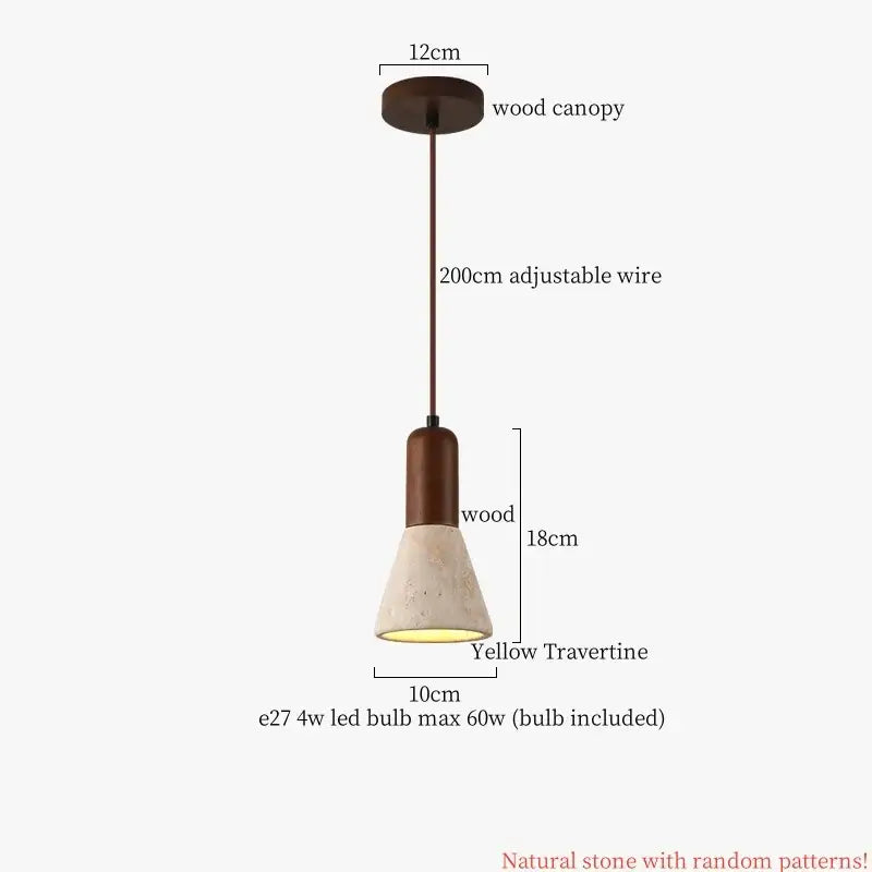 cream glass led pendant light with wood ears for bedroom