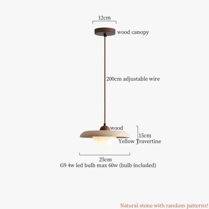 cream glass led pendant light with wood ears for bedroom