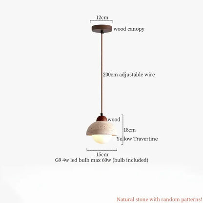 cream glass led pendant light with wood ears for bedroom