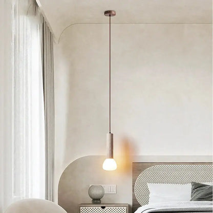 cream style concrete pendant lamp living room spherical light