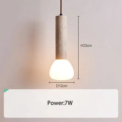 cream style concrete pendant lamp living room spherical light