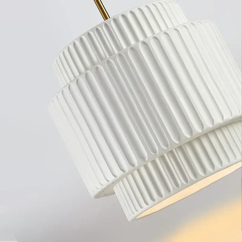 cream wind led chandelier – dining room fluted pendant light