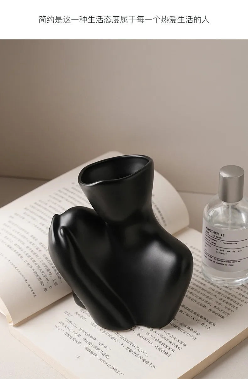 DecorBites™ Creative Ceramic Human Vase for Home Decor