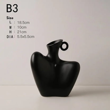 DecorBites™ Creative Ceramic Human Vase for Home Decor