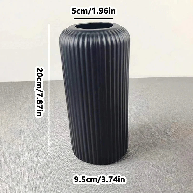 DecorBites™ Creative Striped Plastic Flower Vase