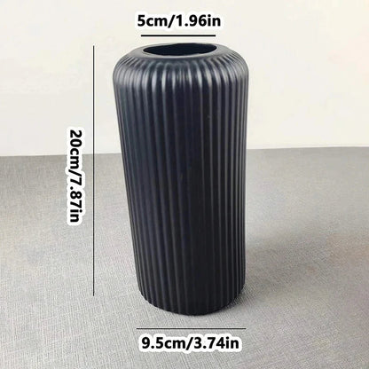 DecorBites™ Creative Striped Plastic Flower Vase