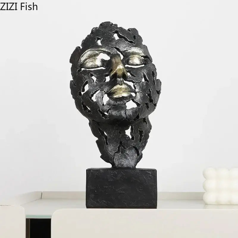 creative thinker silver & gold modern sculpture desk decor