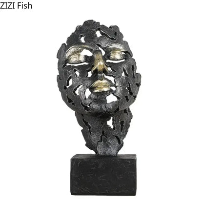 creative thinker silver & gold modern sculpture desk decor