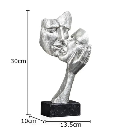 creative thinker silver & gold modern sculpture desk decor