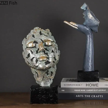 creative thinker silver & gold modern sculpture desk decor