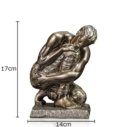 creative thinker silver & gold modern sculpture desk decor