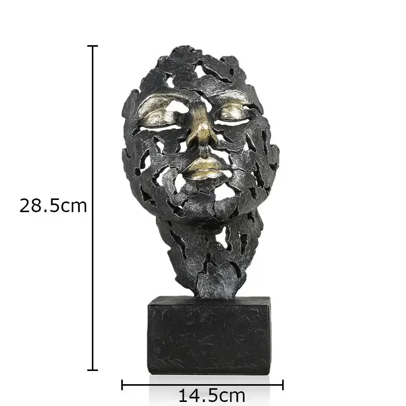 creative thinker silver & gold modern sculpture desk decor
