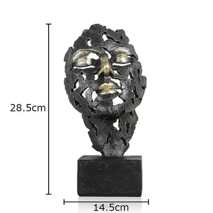creative thinker silver & gold modern sculpture desk decor
