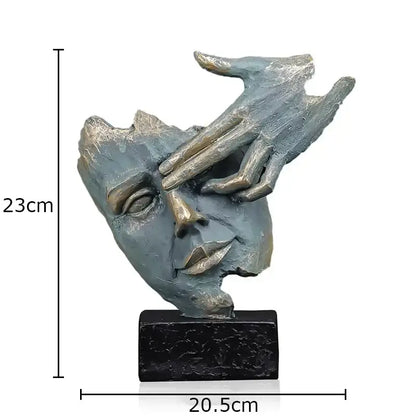 creative thinker silver & gold modern sculpture desk decor