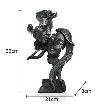 creative thinker silver & gold modern sculpture desk decor