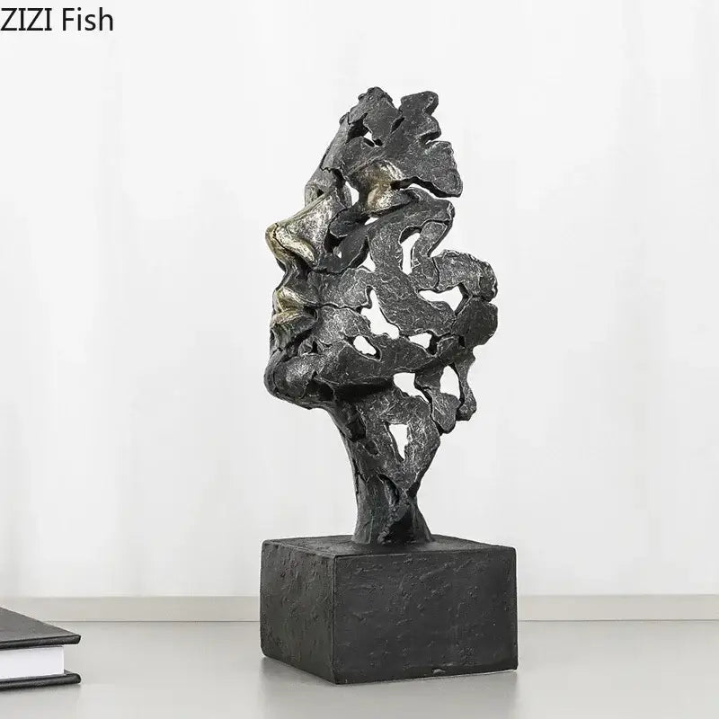 creative thinker silver & gold modern sculpture desk decor