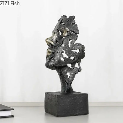 creative thinker silver & gold modern sculpture desk decor