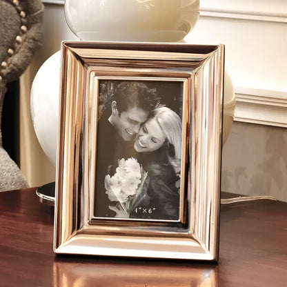 DecorBites™ Crocodile Leather Modern Photo Frame for Living Room Decor & Gifts