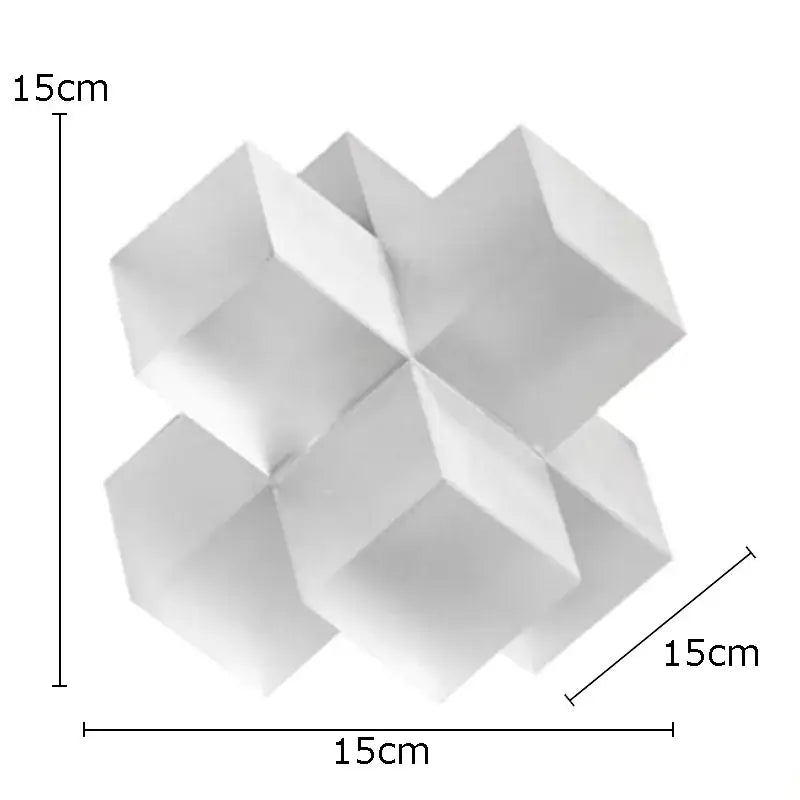 cross crystal black geometric interlocking sculpture living room decor
