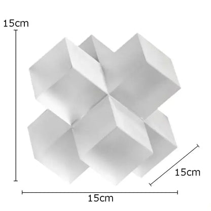 cross crystal black geometric interlocking sculpture living room decor
