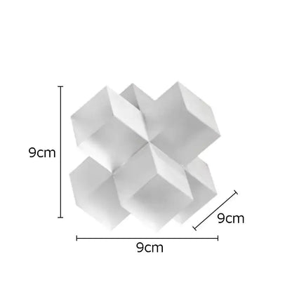 cross crystal black geometric interlocking sculpture living room decor