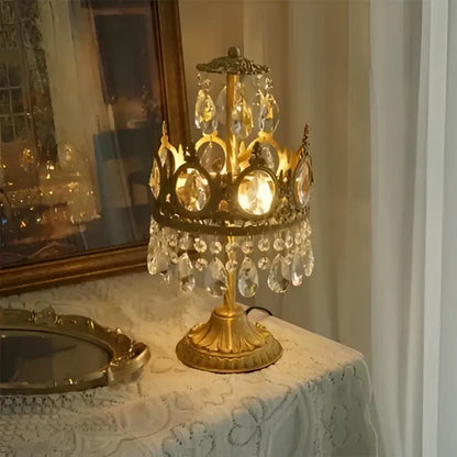 crown crystal chandelier gold pendant light for bedroom