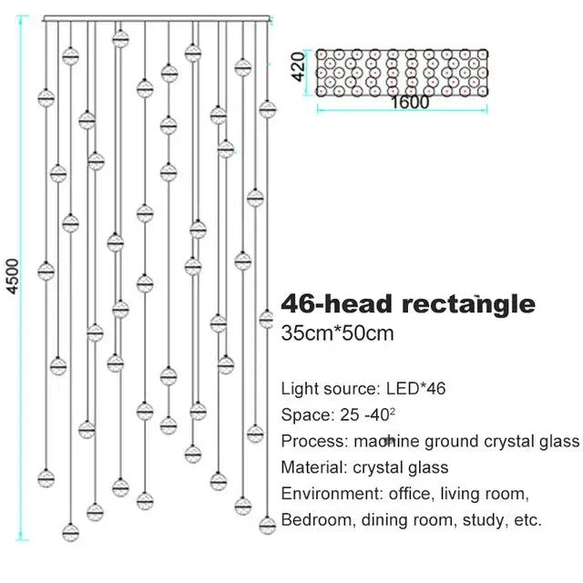 crystal ball chandelier dining room led pendant light