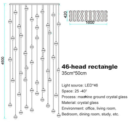 crystal ball chandelier dining room led pendant light