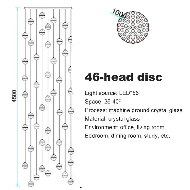 crystal ball chandelier dining room led pendant light