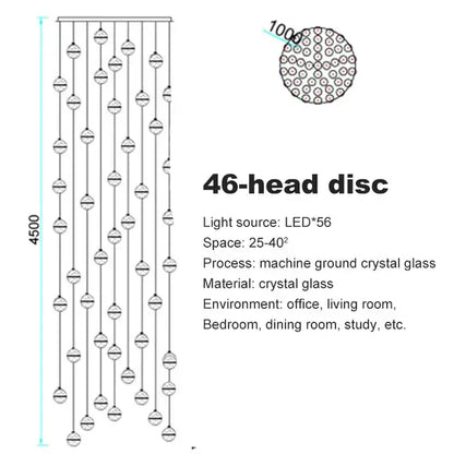 crystal ball chandelier dining room led pendant light