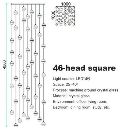 crystal ball chandelier dining room led pendant light
