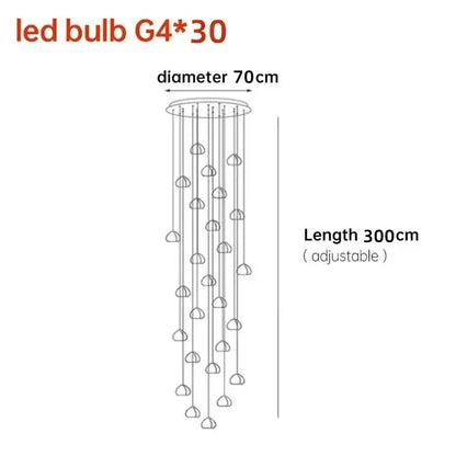 crystal ball chandelier staircase pendant light for dining room