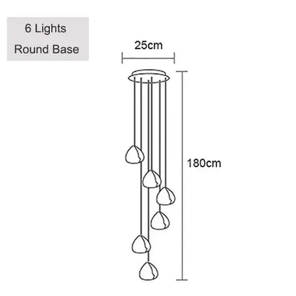 crystal ball chandelier staircase pendant light for dining room