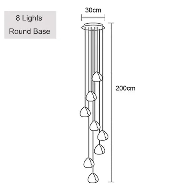 crystal ball chandelier staircase pendant light for dining room