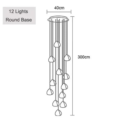 crystal ball chandelier staircase pendant light for dining room