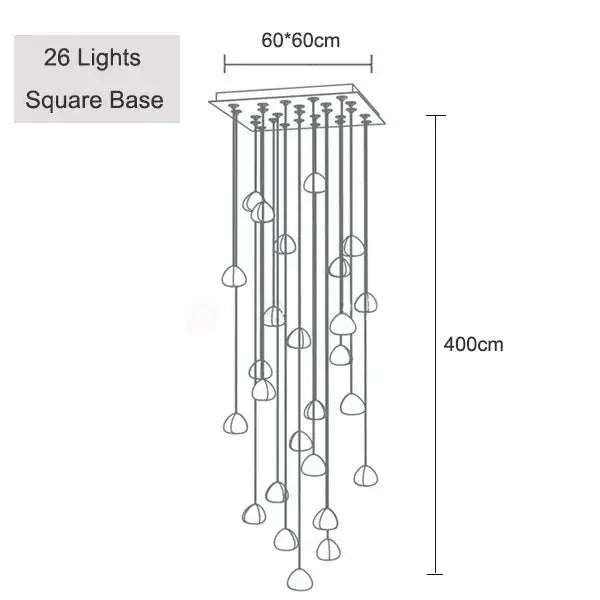 crystal ball chandelier staircase pendant light for dining room