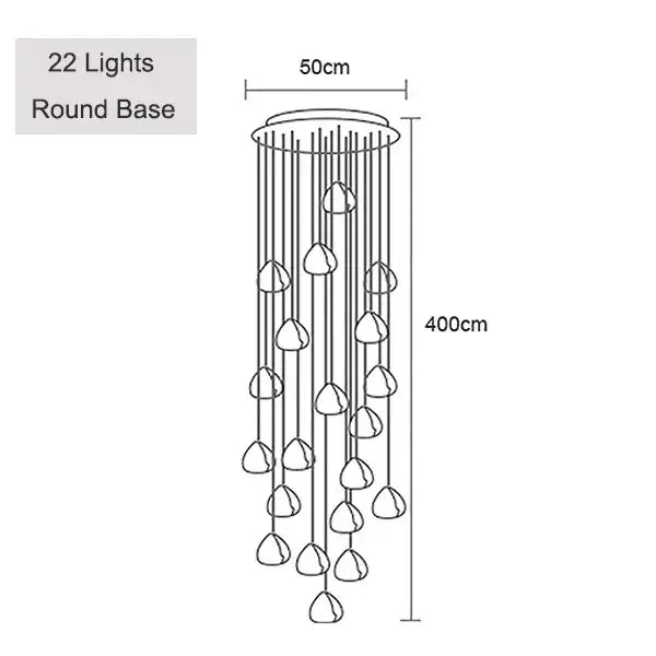 crystal ball chandelier staircase pendant light for dining room