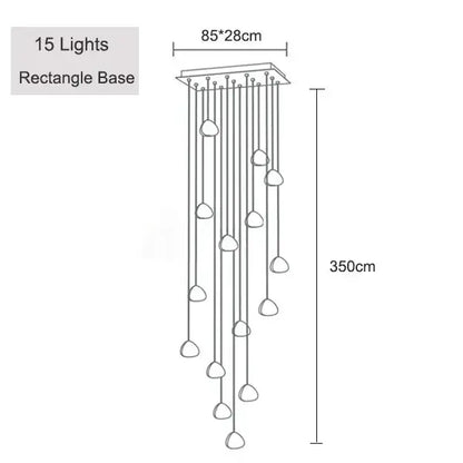 crystal ball chandelier staircase pendant light for dining room