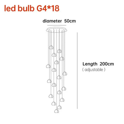 crystal ball chandelier staircase pendant light for dining room