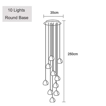 crystal ball chandelier staircase pendant light for dining room