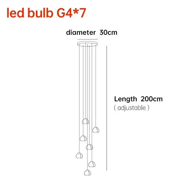 crystal ball chandelier staircase pendant light for dining room