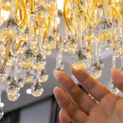 crystal branch chandelier for living room led pendant light