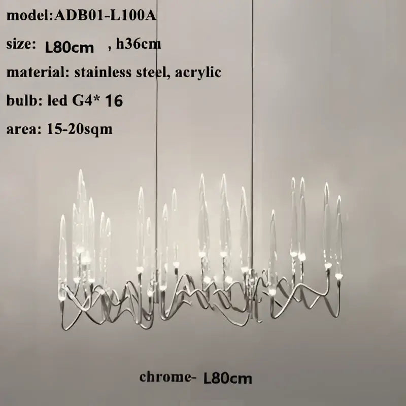crystal branch chandelier gold dining room led light